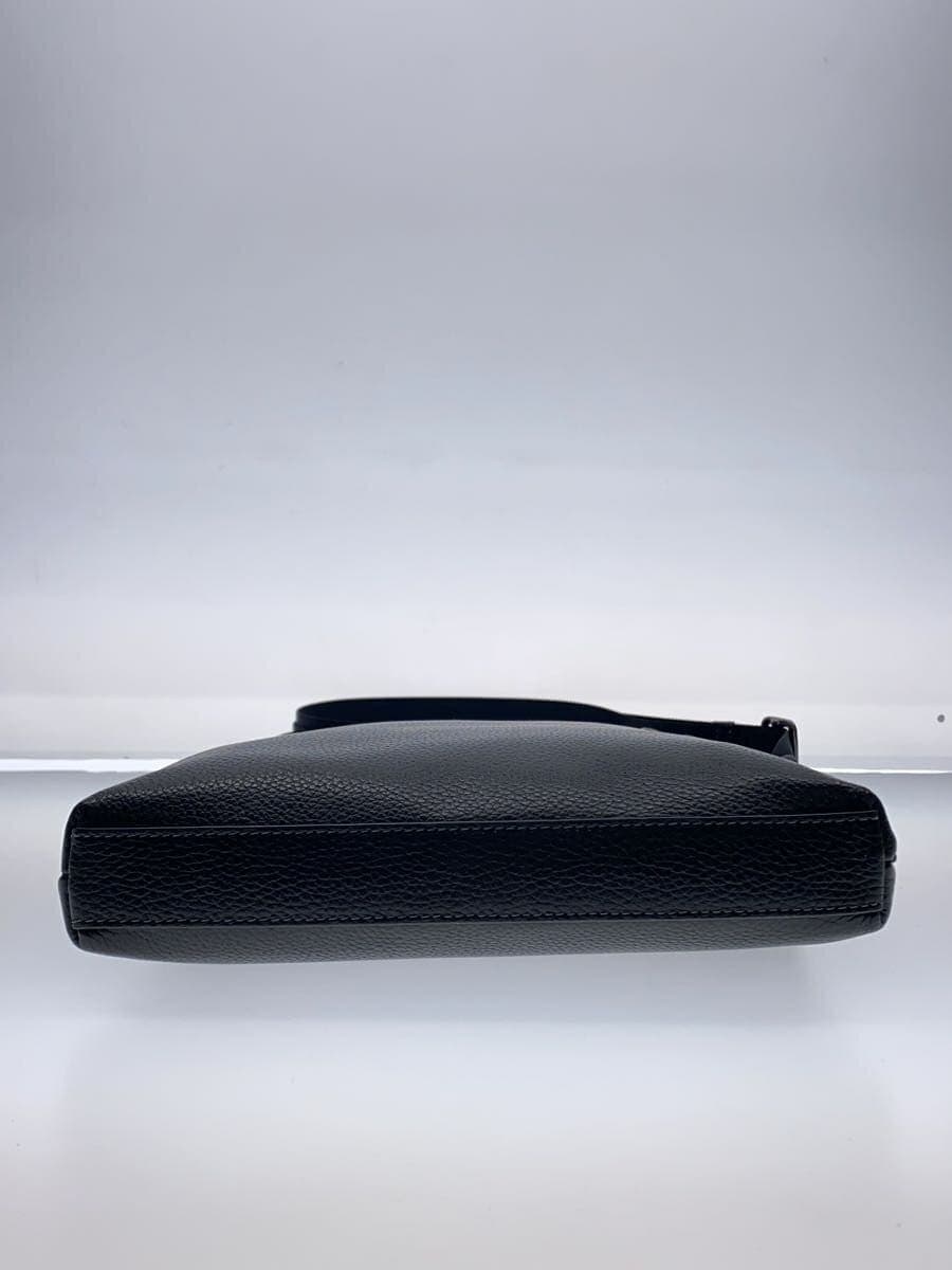 COACH Shoulder Bag Leather BLK Solid CT833 Slim Messenger 4