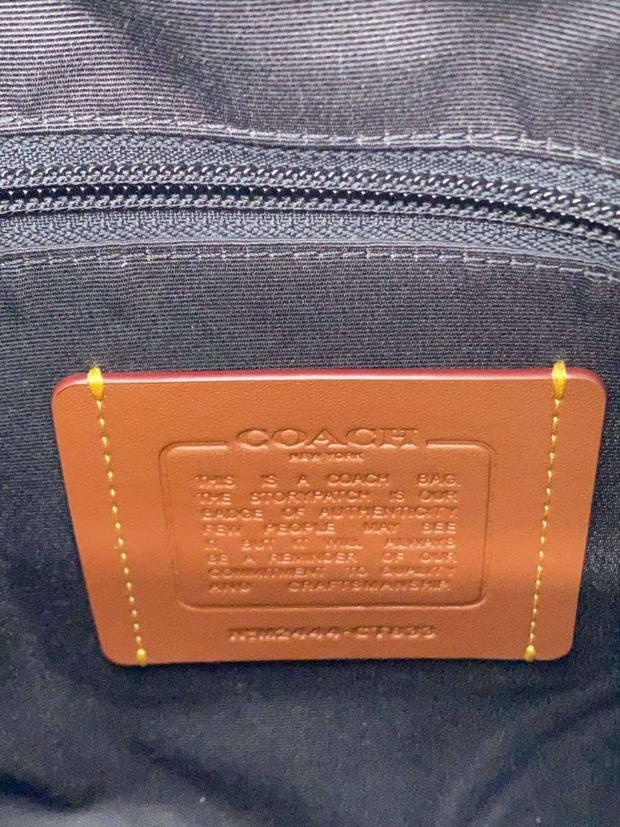 COACH Shoulder Bag Leather BLK Solid CT833 Slim Messenger 5