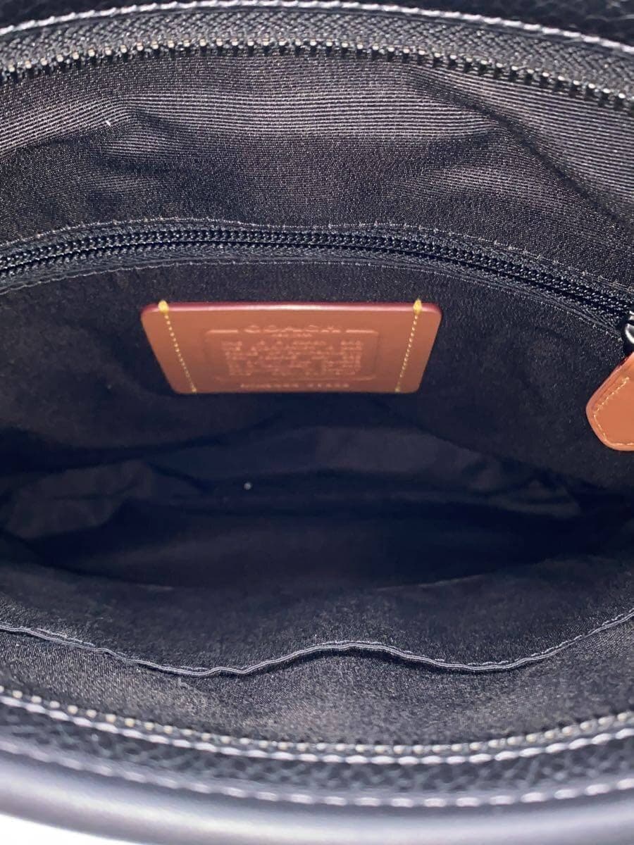 COACH Shoulder Bag Leather BLK Solid CT833 Slim Messenger 6