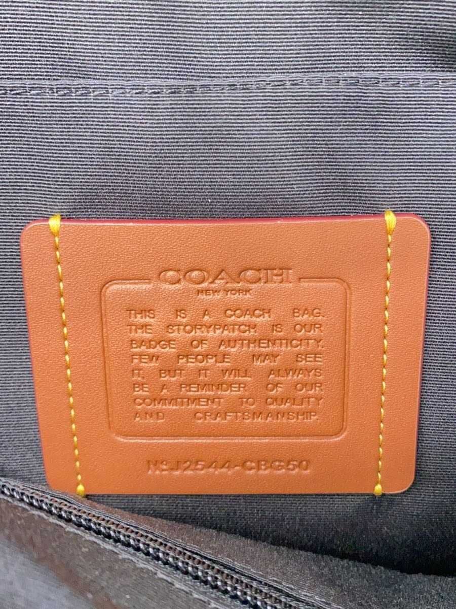 COACH Tote Bag Leather GRN Solid CBG50 Warner Dual Handle Tote 5