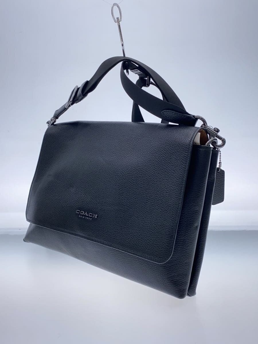 COACH Shoulder Bag Leather BLK Solid CY768 Caleb Messenger Bag 2