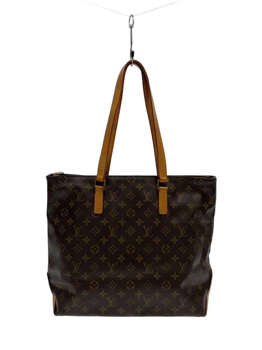 LOUIS VUITTON Cabas Mezzo _Monogram Canvas PVC BRW All Over Pattern