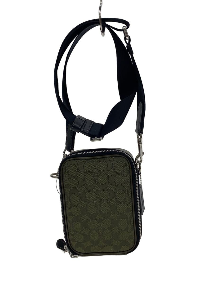 COACH Shoulder Bag -- GRN All-over Pattern Stanton Crossbody Signature Jacquard