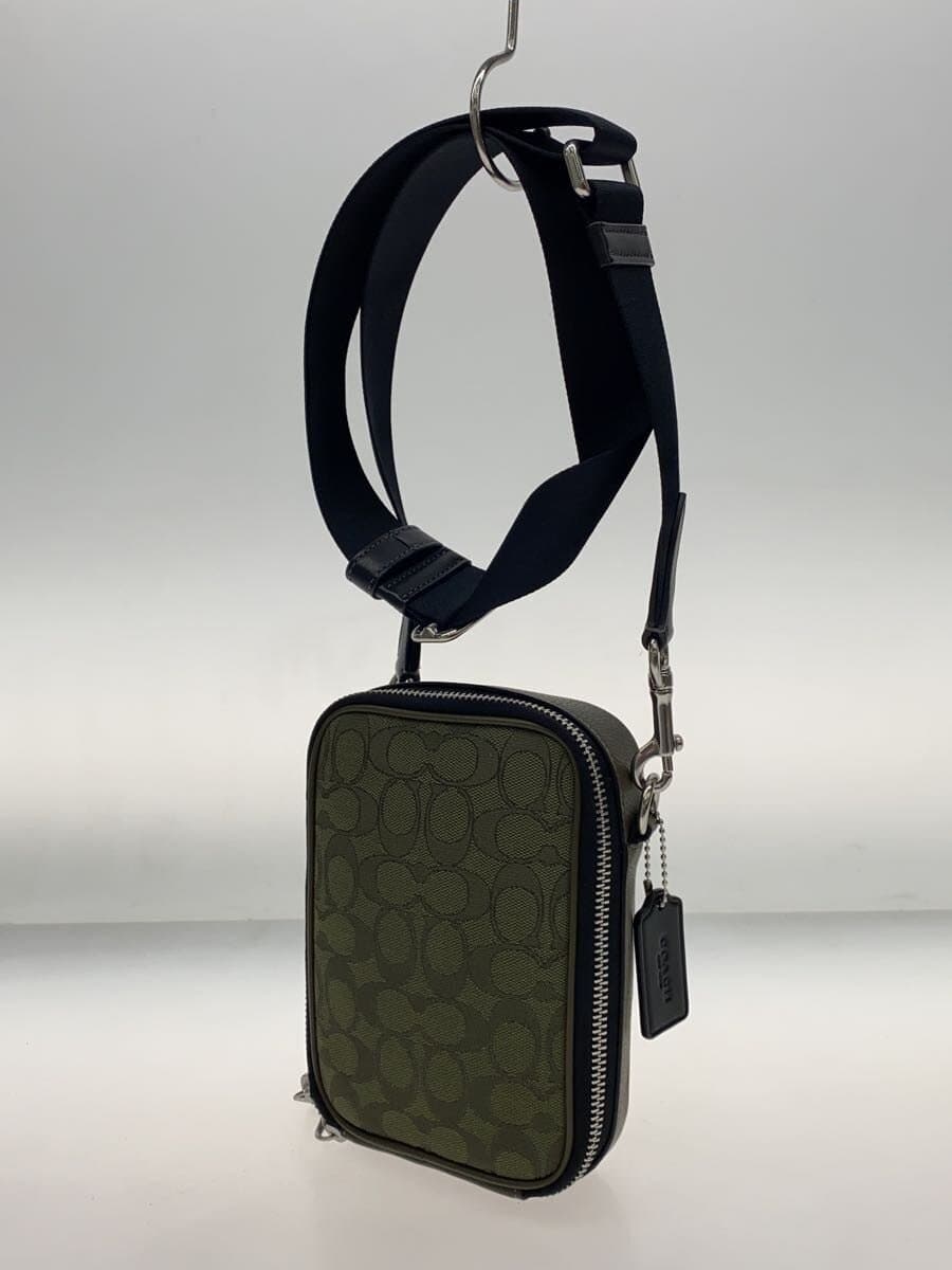 COACH Shoulder Bag -- GRN All-over Pattern Stanton Crossbody Signature Jacquard 2