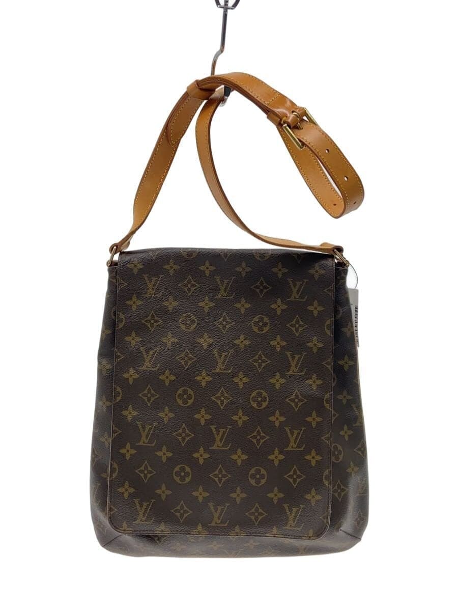 LOUIS VUITTON Musette Monogram Canvas PVC BRW All-over pattern Inner pocket has