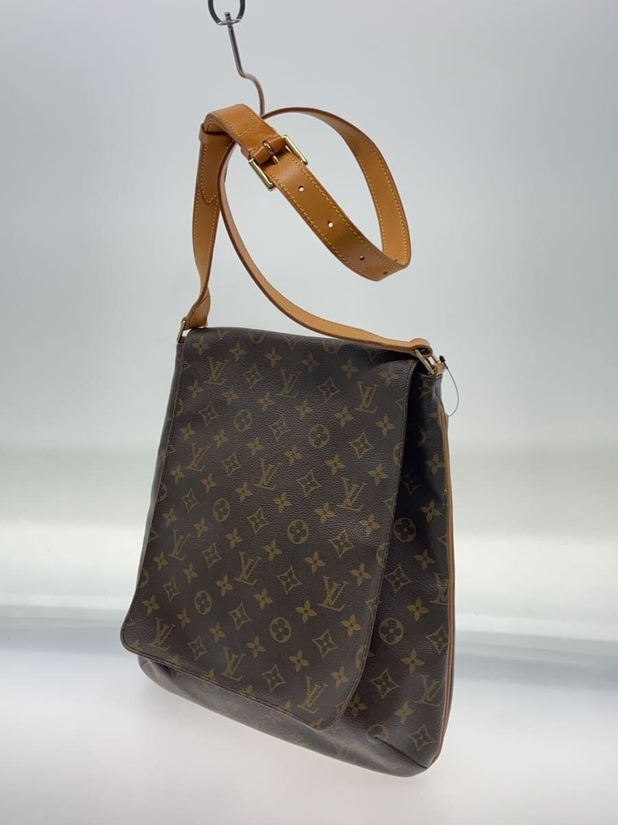 LOUIS VUITTON Musette Monogram Canvas PVC BRW All-over pattern Inner pocket has 2