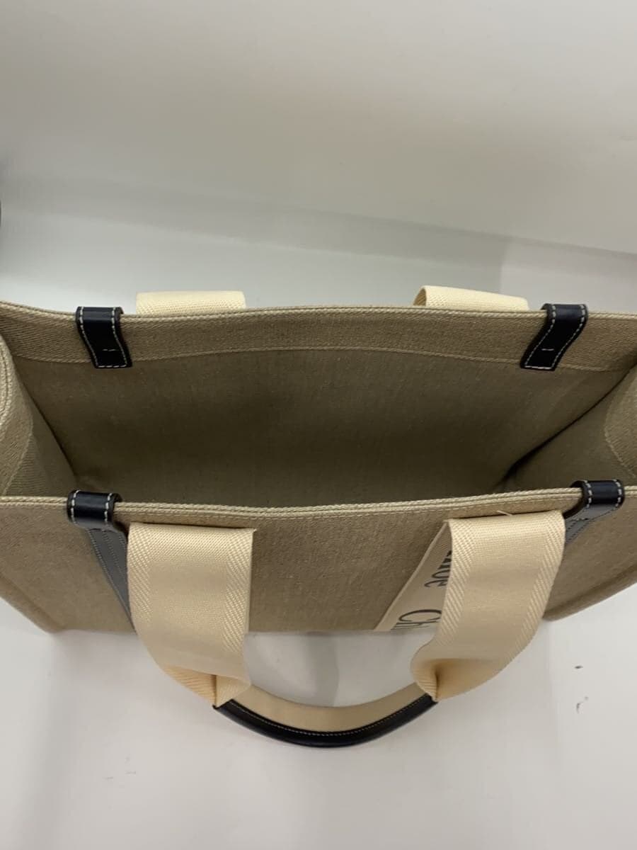 Chloe WOODY Medium Tote Bag Canvas IVO CHC224S383I2691J 4
