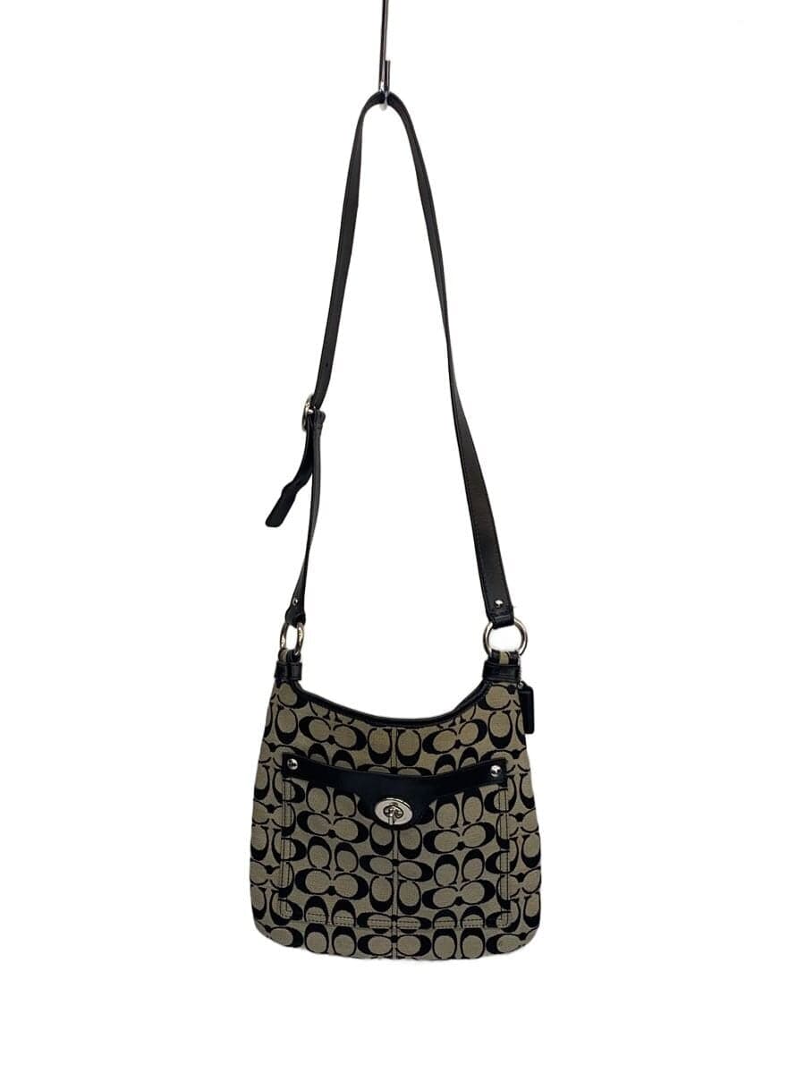 COACHOLD COACH Shoulder Bag Leather GLD