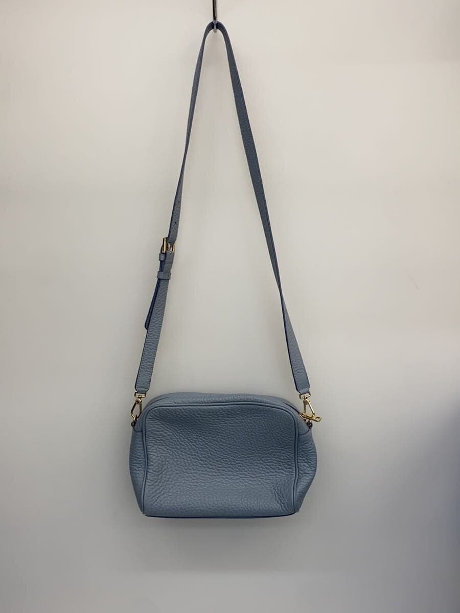 FURLA shoulder bag leather blue 3