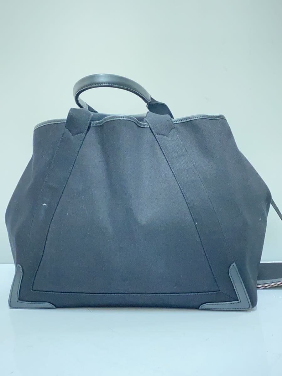 BALENCIAGA tote bag canvas BLK solid color 339936 3
