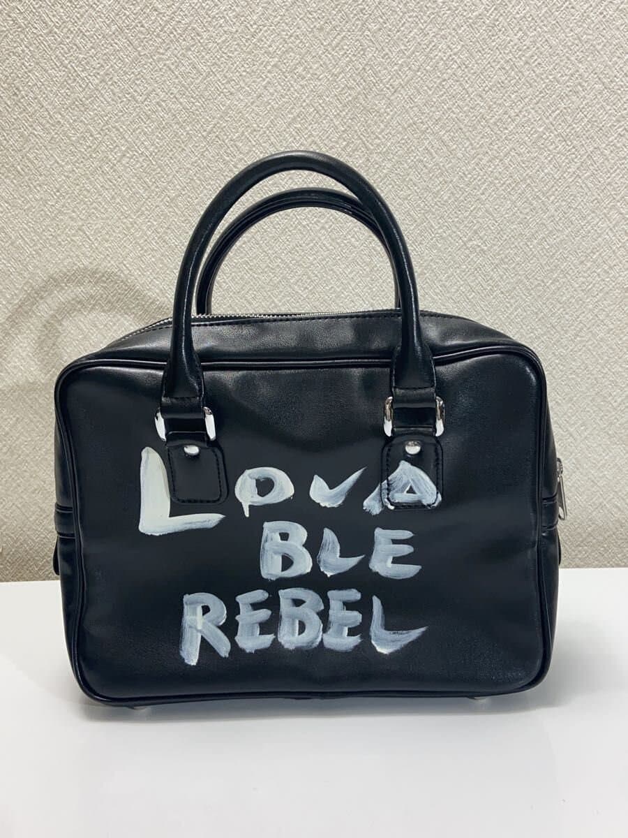 COMME des GARCONS GIRL Handbag BLK Print NZ-K201 3