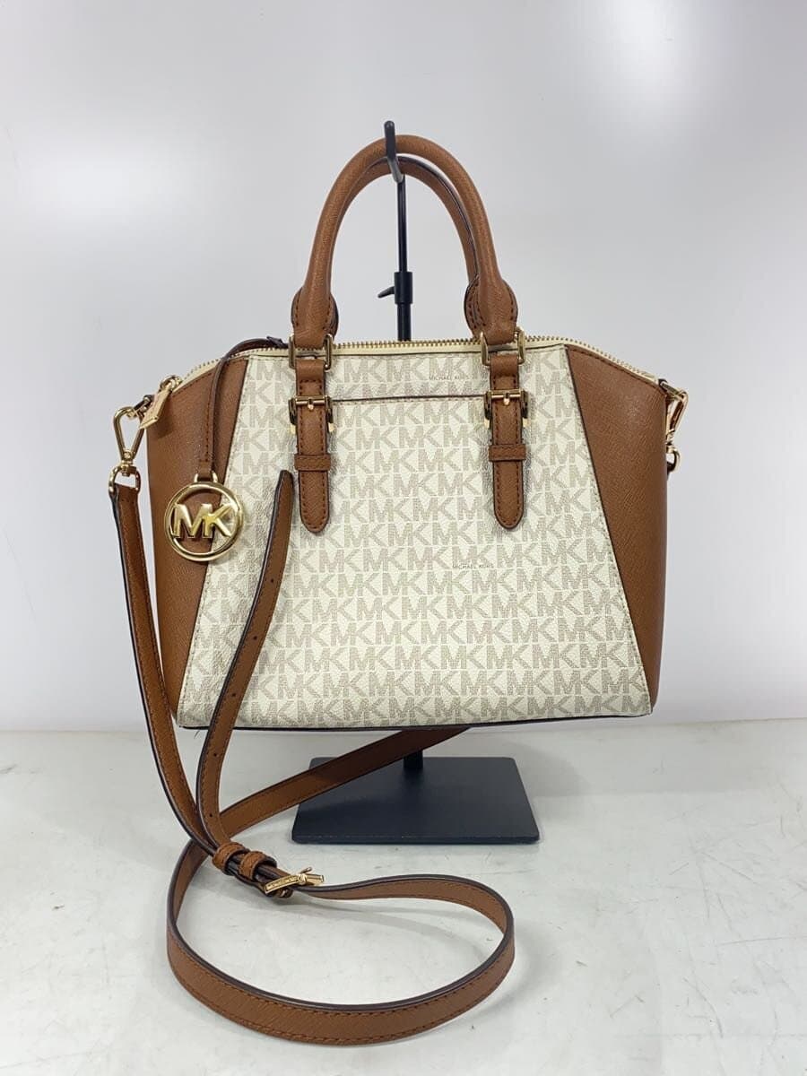 MICHAEL KORS 2WAY Shoulder Bag PVC BEG Allover Pattern AC-1905 3