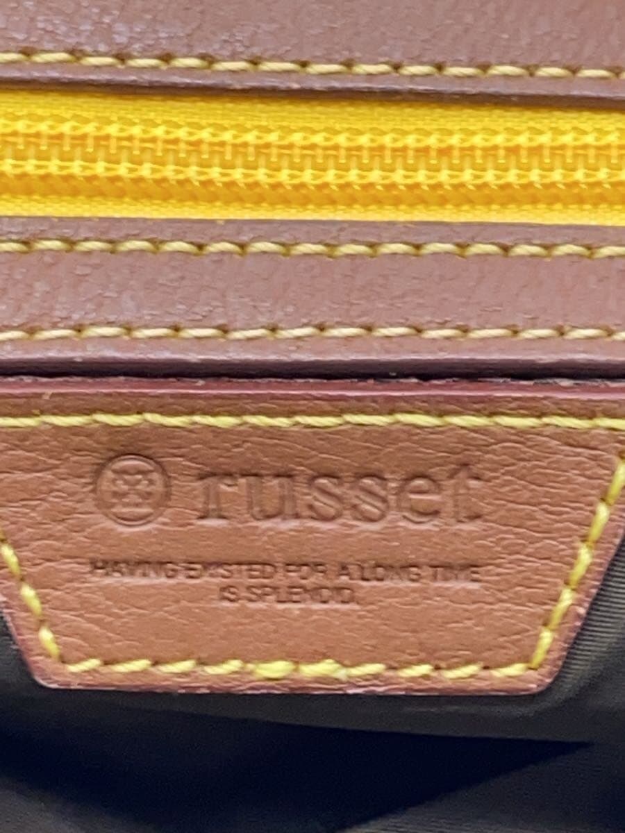 russet Leather Handle Logo Pattern Tote Bag Nylon GRN All Over Pattern 5