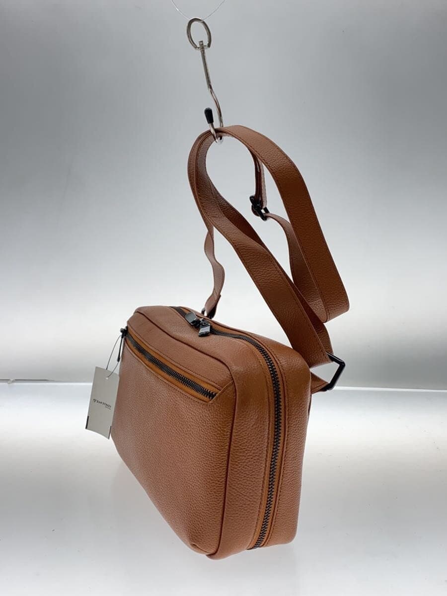 BLUE SINCERE Shoulder Bag Leather BRW Solid 2