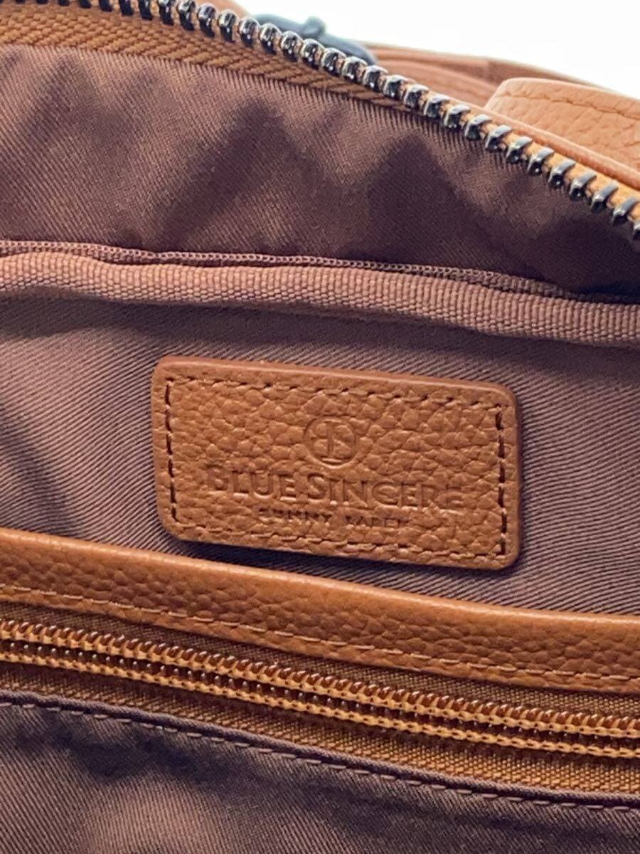 BLUE SINCERE Shoulder Bag Leather BRW Solid 5