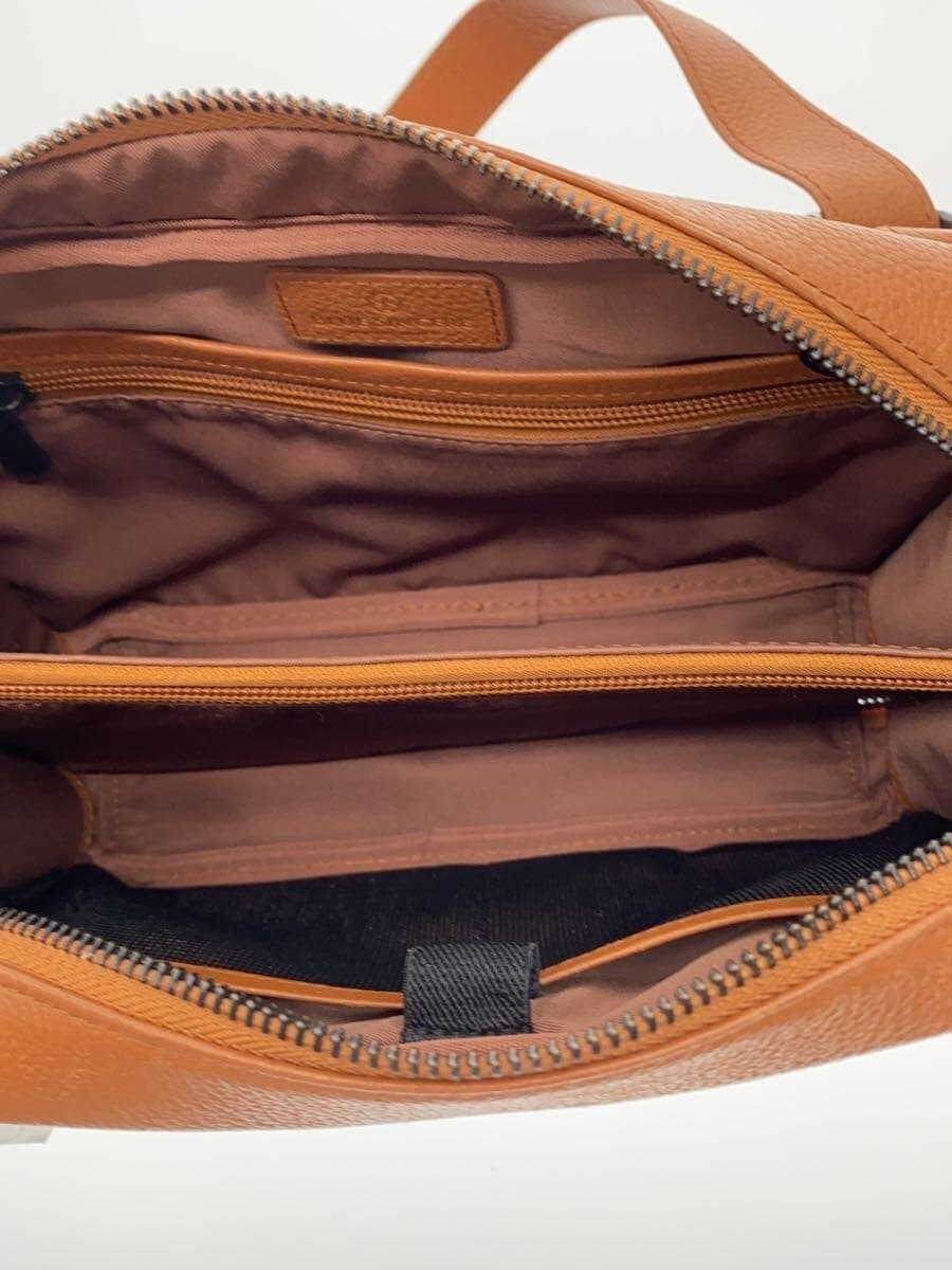 BLUE SINCERE Shoulder Bag Leather BRW Solid 6