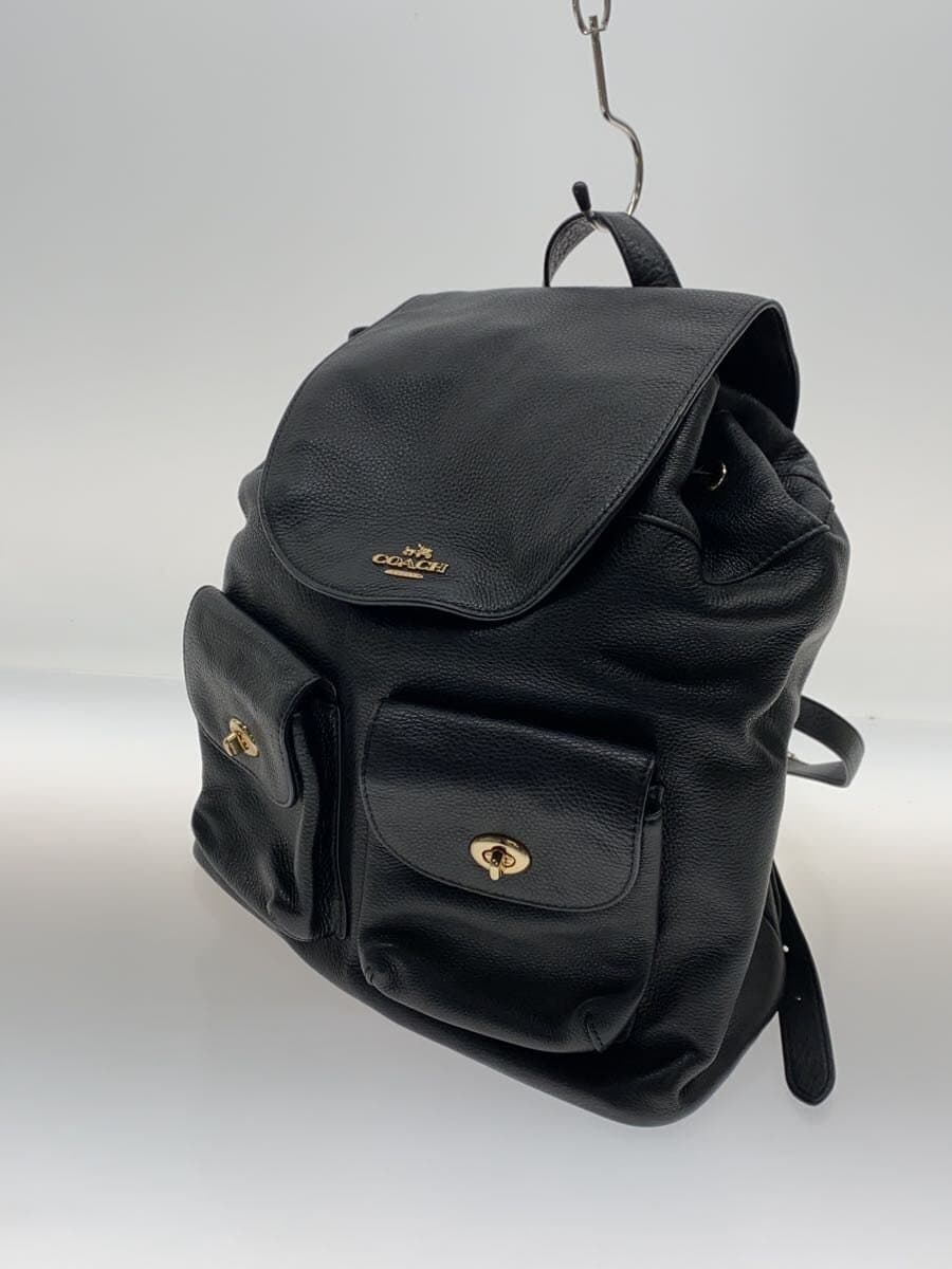 COACH Backpack Leather BLK F37410 2