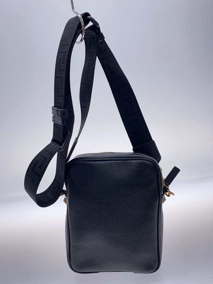 VERSACE Medusa Shoulder Bag Cowhide Black Solid Color 1002885 3