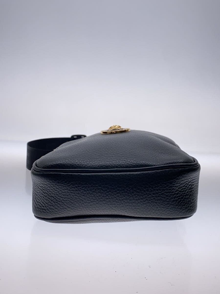 VERSACE Medusa Shoulder Bag Cowhide Black Solid Color 1002885 4