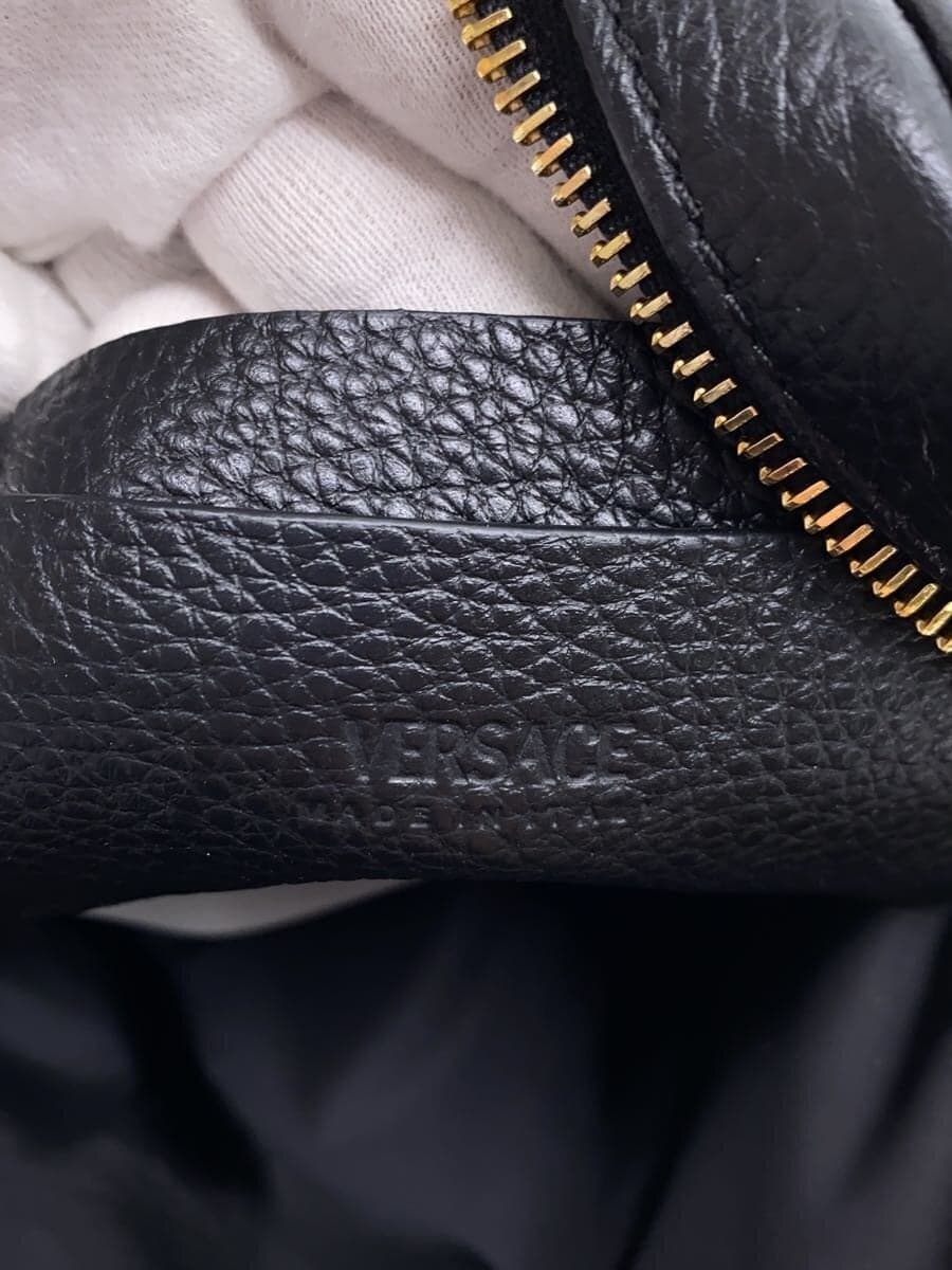 VERSACE Medusa Shoulder Bag Cowhide Black Solid Color 1002885 5