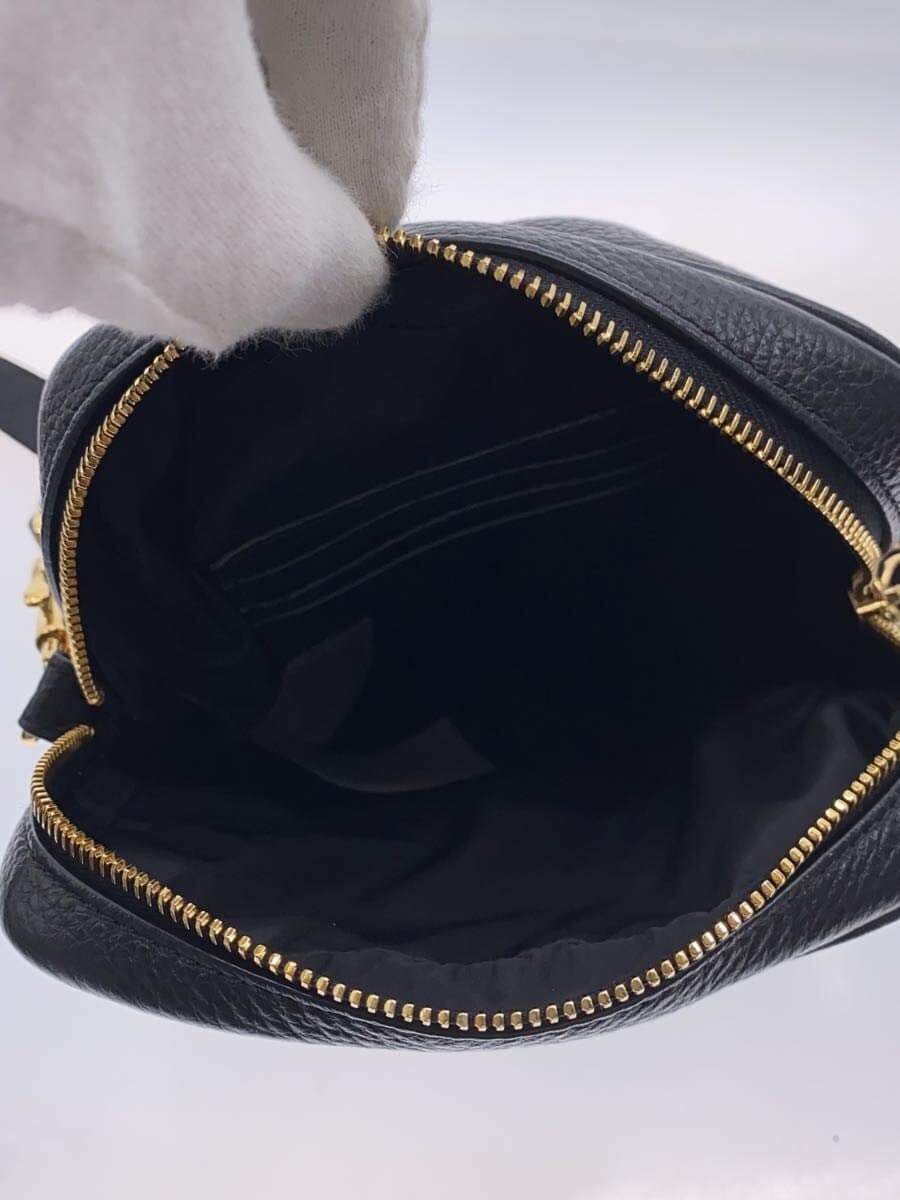VERSACE Medusa Shoulder Bag Cowhide Black Solid Color 1002885 6