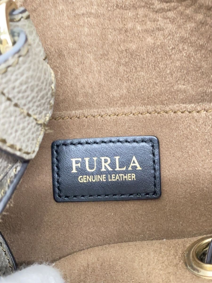 FURLA Shoulder Bag Leather BEG 5