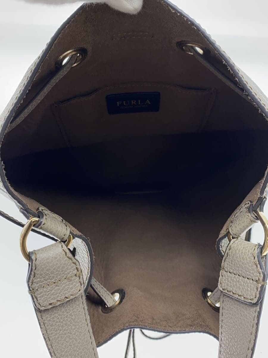 FURLA Shoulder Bag Leather BEG 6