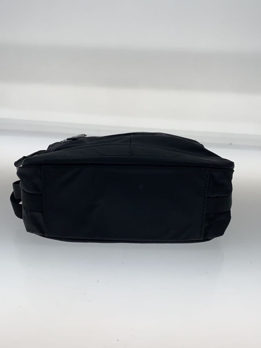 agnes b. Leather Switch Square Shoulder Bag Nylon BLK Solid 4