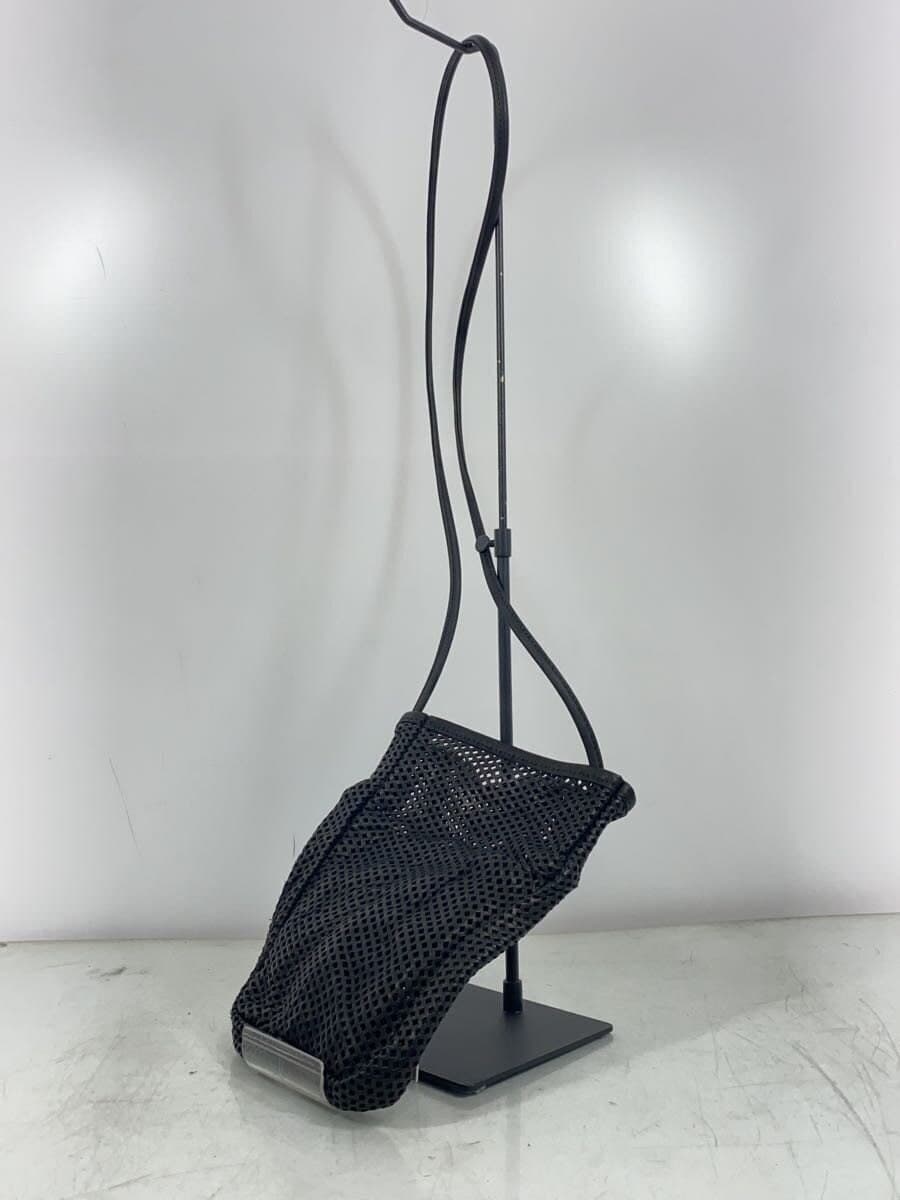 AMIACALVA WASHED LEATHER MESH POCHETTE Mesh Shoulder Bag Cowhide BLK 2