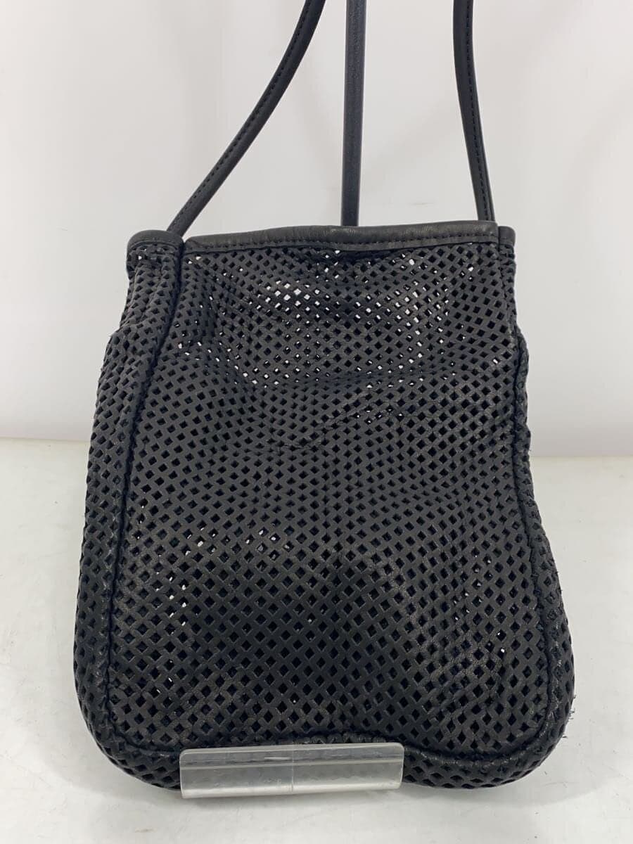 AMIACALVA WASHED LEATHER MESH POCHETTE Mesh Shoulder Bag Cowhide BLK 3