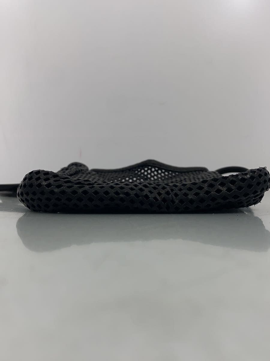 AMIACALVA WASHED LEATHER MESH POCHETTE Mesh Shoulder Bag Cowhide BLK 4