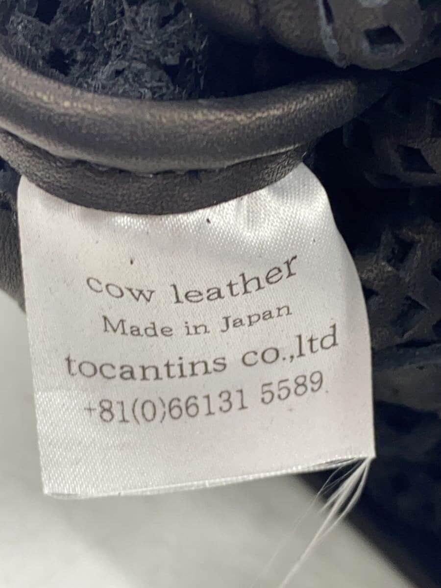 AMIACALVA WASHED LEATHER MESH POCHETTE Mesh Shoulder Bag Cowhide BLK 5