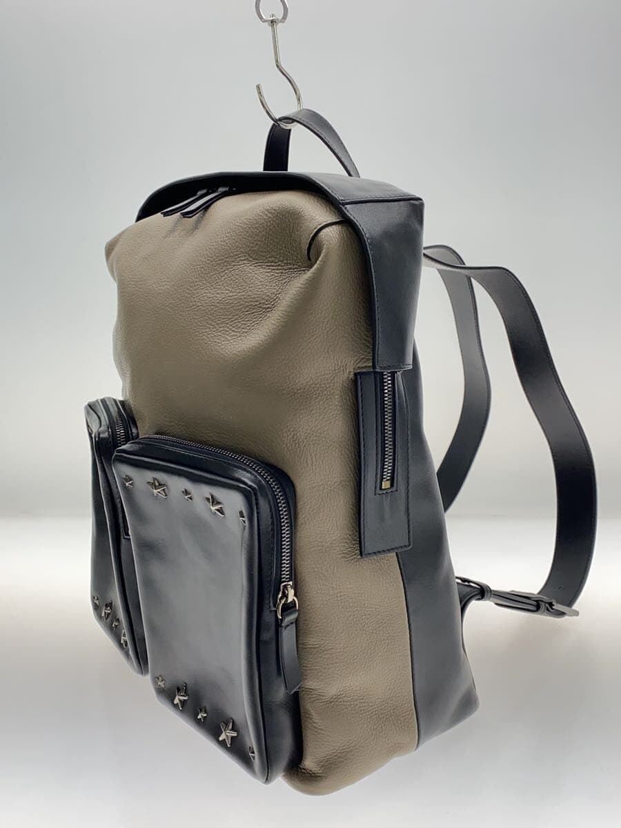 JIMMY CHOO Lennox Studs Backpack Leather BEG 2