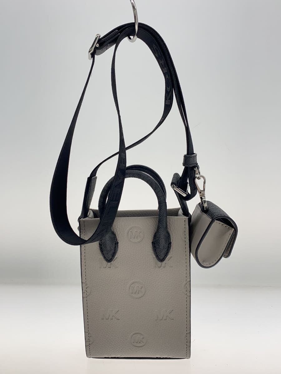 MICHAEL KORS Shoulder Bag Leather Gray All Over Pattern AV-2309 3