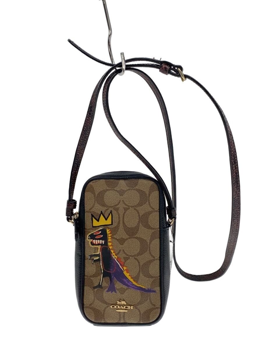 COACH Shoulder Bag PVC Camel Print C5585