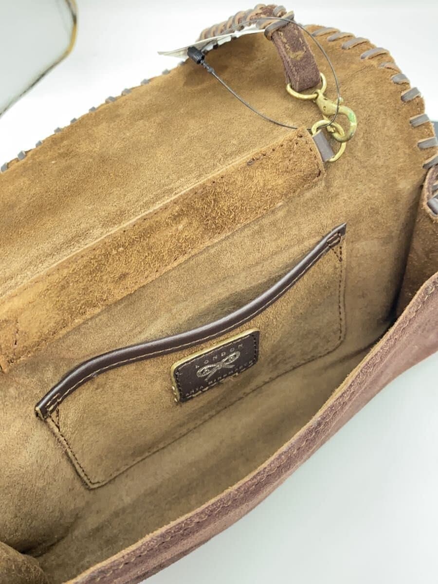 ANYA HINDMARCH Handbag Suede BRW Solid 4