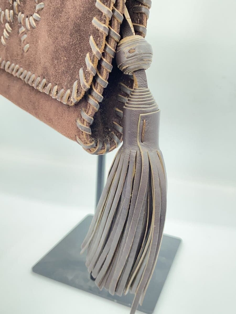 ANYA HINDMARCH Handbag Suede BRW Solid 7