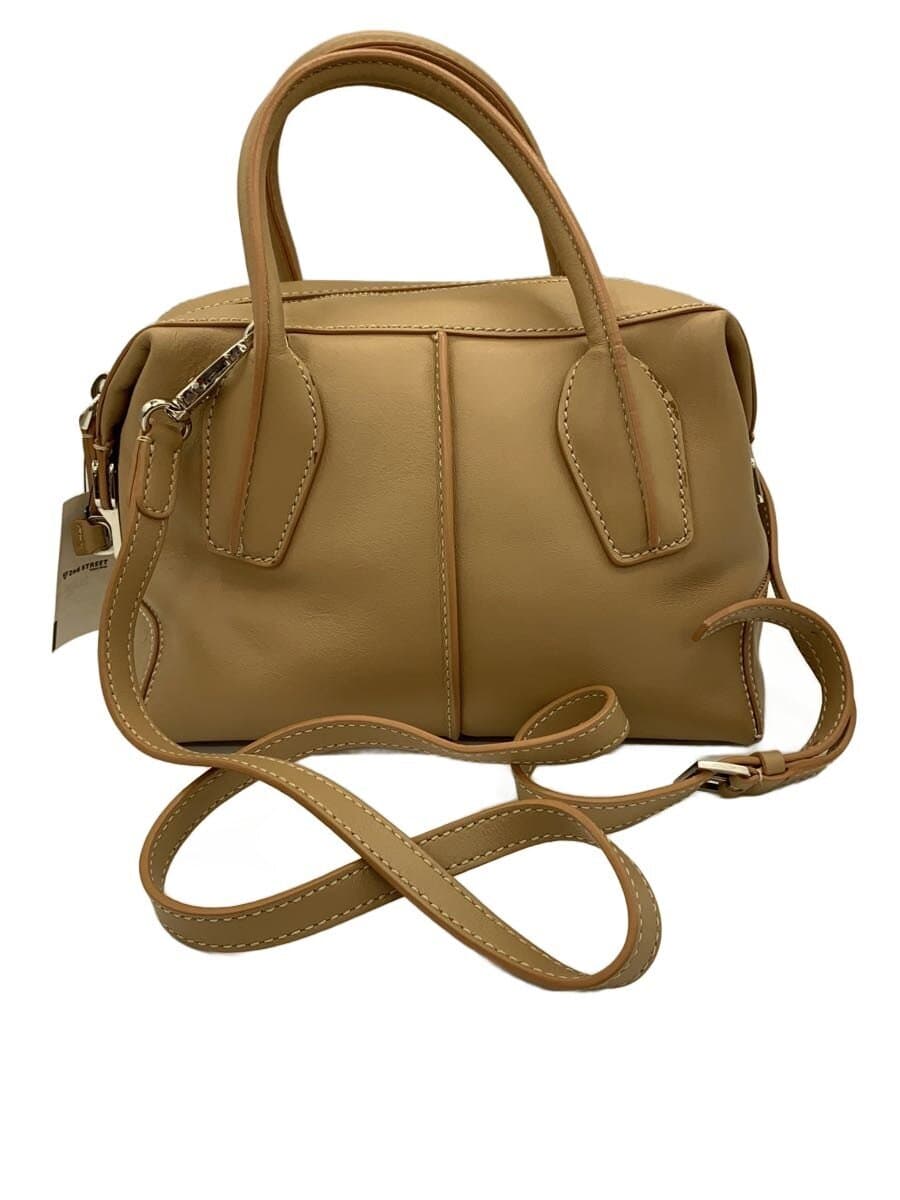 TOD’Sd-styling 2-Way Handbag Leather BEG 3