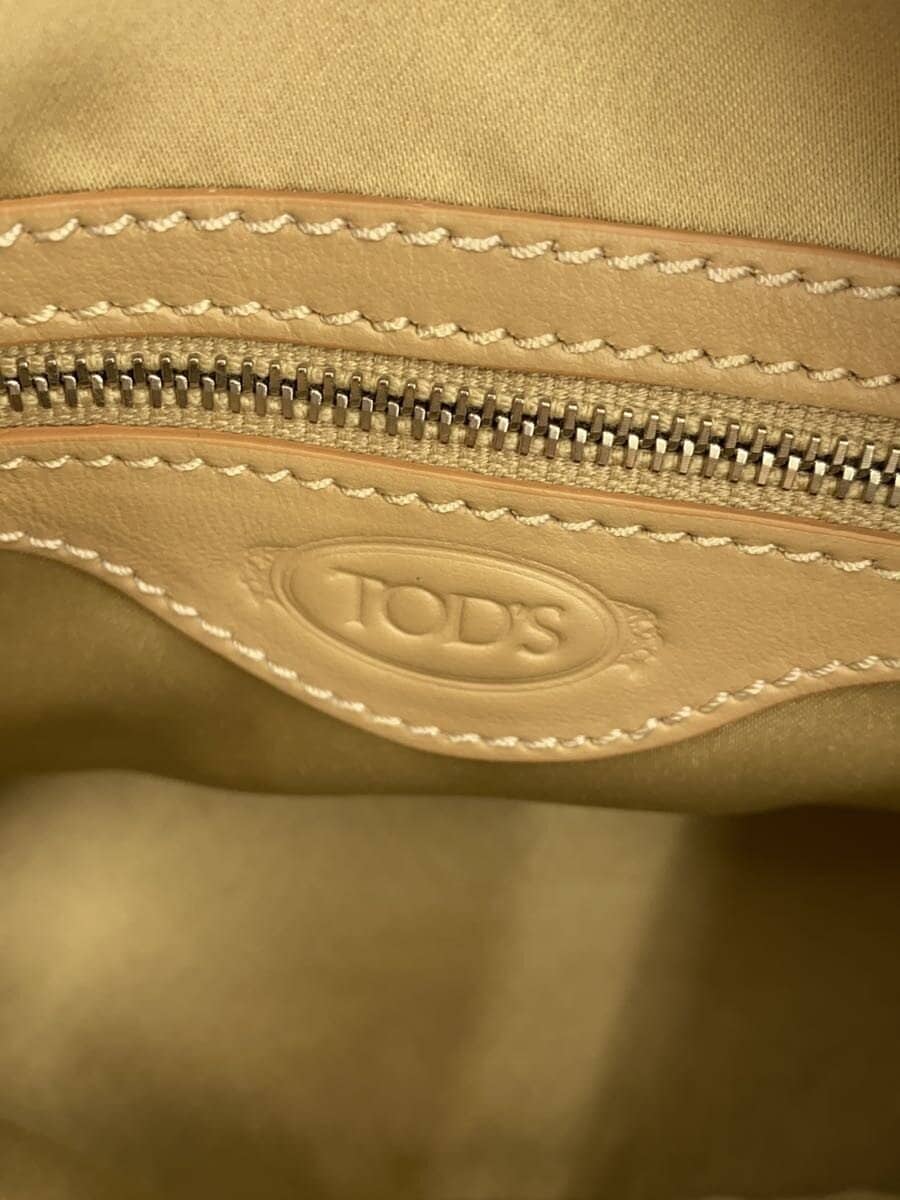 TOD’Sd-styling 2-Way Handbag Leather BEG 5