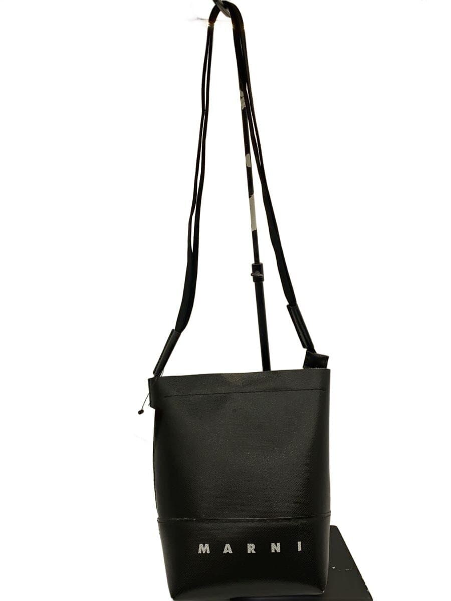 MARNI Crossbody Bag BLK Solid Minor Corner Wear