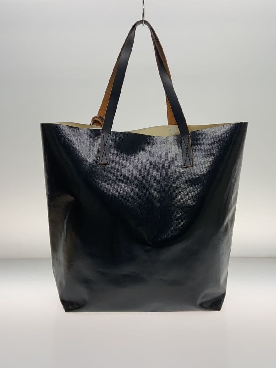 MARNITRIBECA Tote Bag PVC CRM Solid Color SHMQ0000A3 Has dirt and corner wear 3