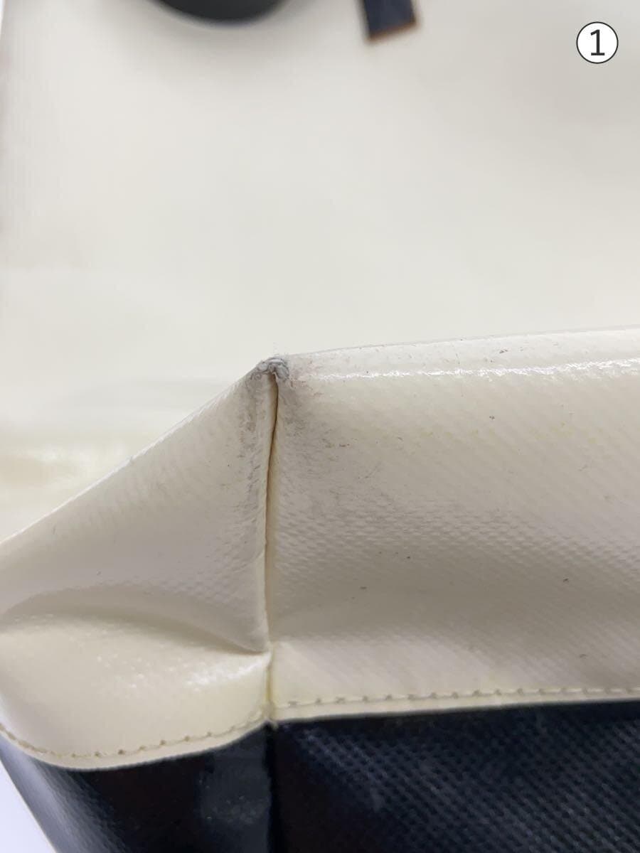 MARNITRIBECA Tote Bag PVC CRM Solid Color SHMQ0000A3 Has dirt and corner wear 7