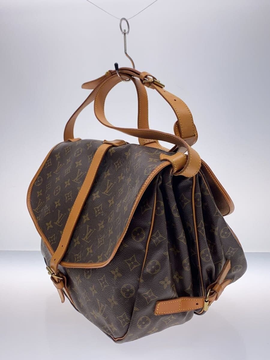 LOUIS VUITTON1)Saumur 35_Monogram Canvas Leather BRW 2