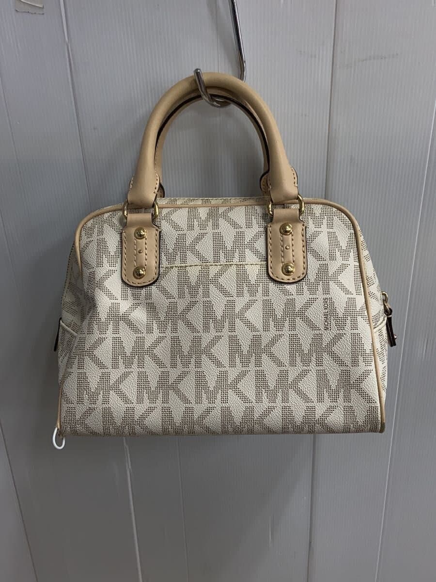 MICHAEL KORS Shoulder Bag Leather CRM All Over Pattern E-1505 Stain Tear 4