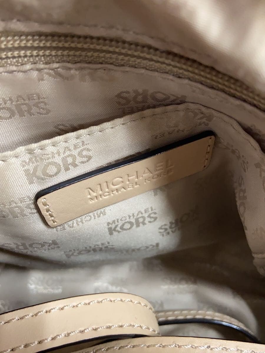 MICHAEL KORS Shoulder Bag Leather CRM All Over Pattern E-1505 Stain Tear 5