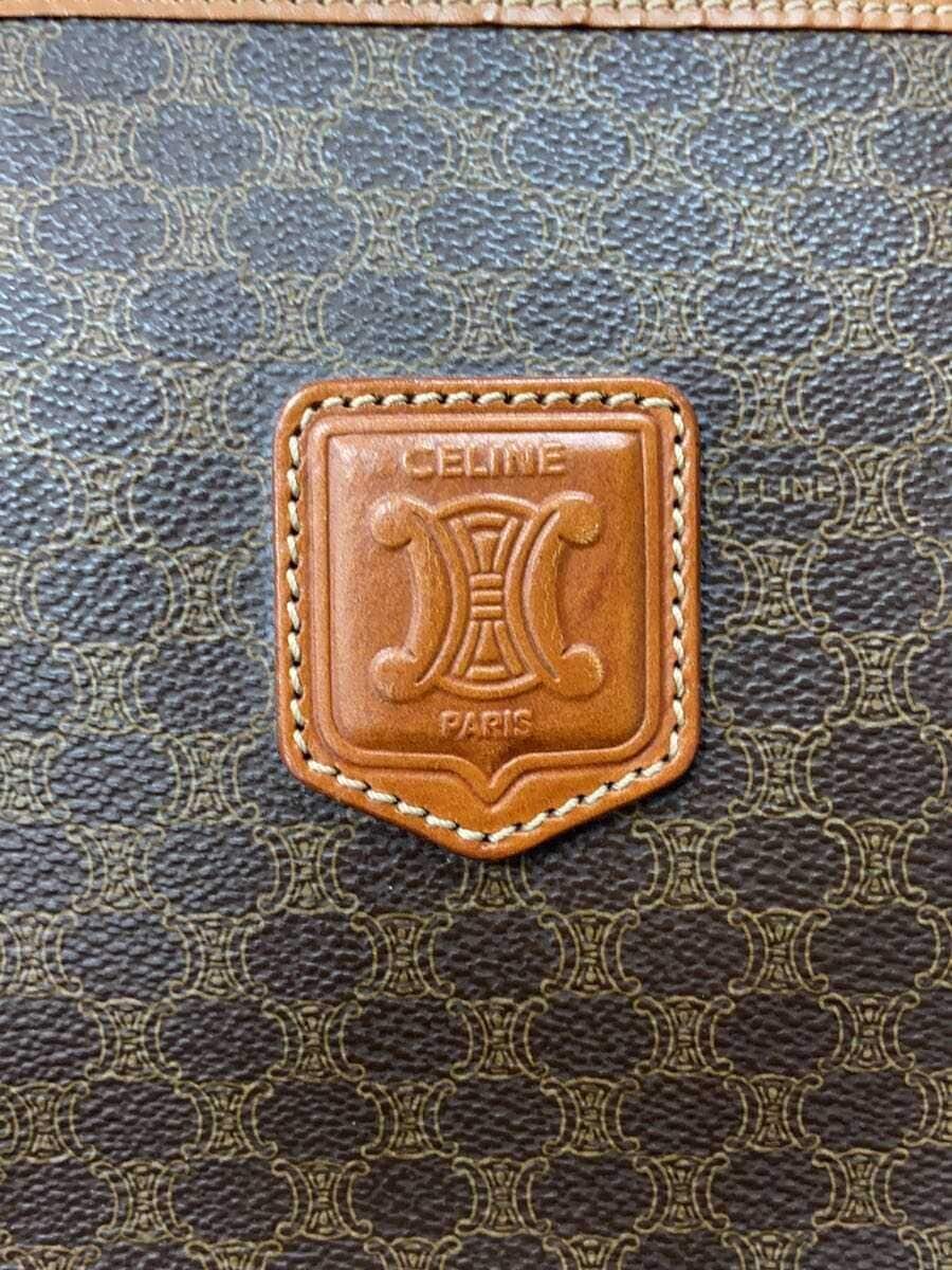 CELINE Boston Bag Leather BRW Allover Pattern MC98 1 5