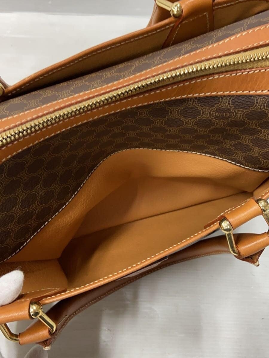 CELINE Boston Bag Leather BRW Allover Pattern MC98 1 7