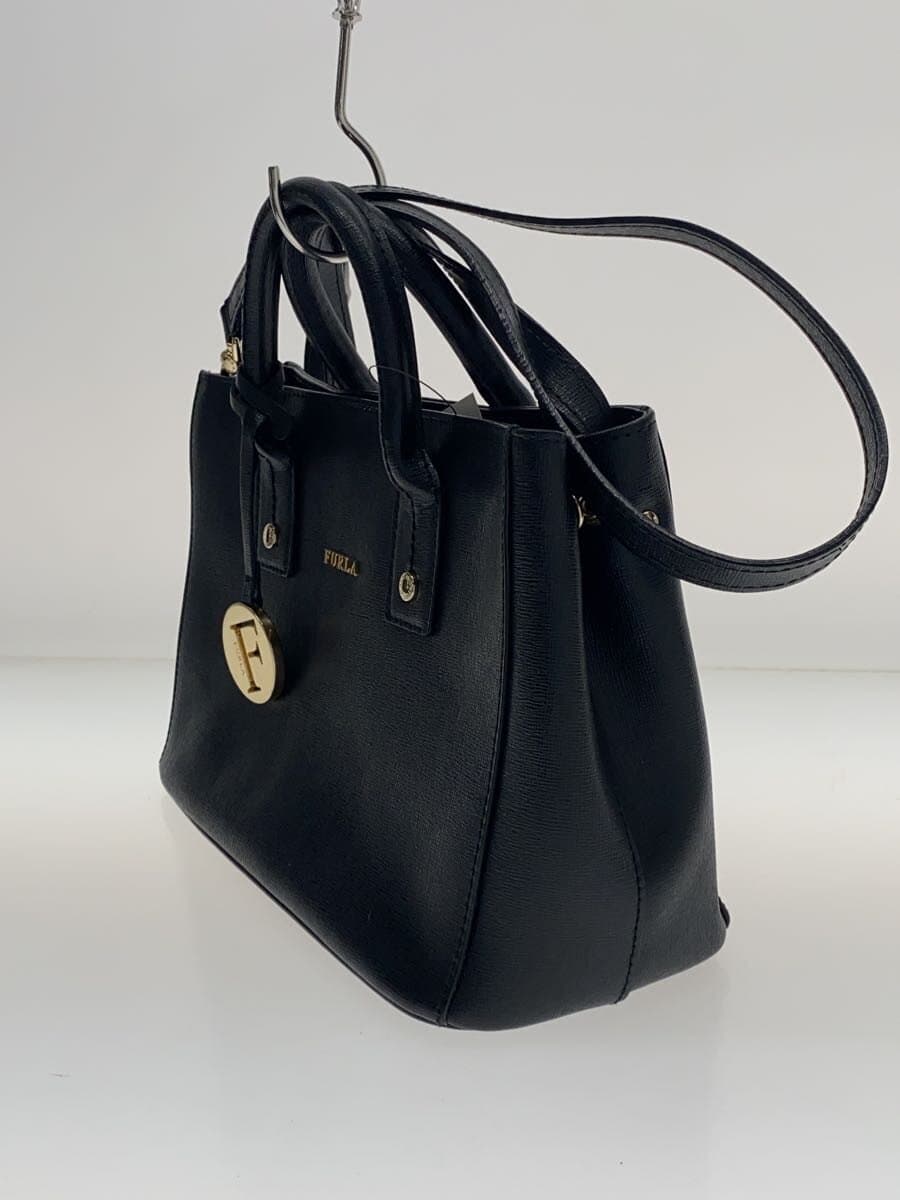 FURLA Shoulder Bag Leather BLK 2