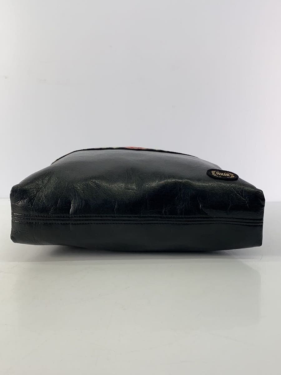 FEILER Handbag Leather BLK Floral 4