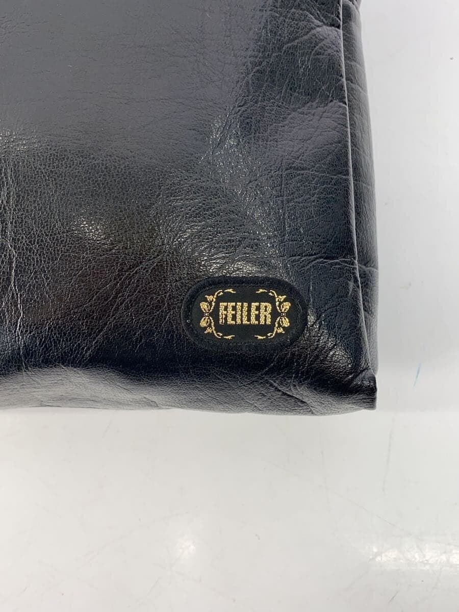 FEILER Handbag Leather BLK Floral 5